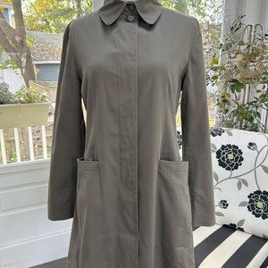 Talbots Khaki Knee Length Trench Coat